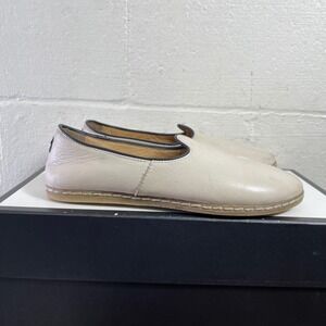 CHARIX Istanbul Artisan White Leather Flat Shoes Slip On Women's 39 EU/8 US